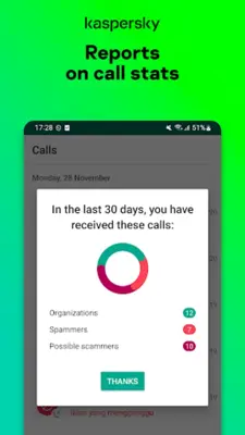 Anti-spam Kaspersky Who Calls android App screenshot 2